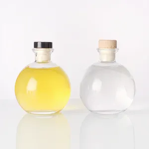 Bottiglia di imballaggio per pozione di incantesimo tappata in vetro tondo trasparente da 8 once vuota di vendita calda