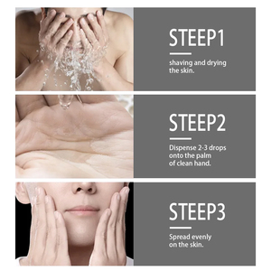 Sérum de rasoir OEM vegan pour hommes, <span class=keywords><strong>hydratant</strong></span>, réduction des taches foncées et redresse, prévention des cheveux et de la barbe, soins, solution anti choc, rasoir, 1 pièce - Product Image 6