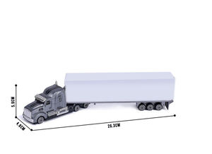 Camion semi-remorque <span class=keywords><strong>tracteur</strong></span> en plastique et métal à l'échelle 1/64 HS 1 avec logo personnalisable pour enfants, <span class=keywords><strong>jouet</strong></span> unisexe - Product Image 4