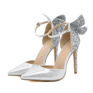 Zapatos de Tacón Alto con Punta Abierta y Diseño Brillante para Mujer, Estilo Moderno para Discoteca 2022 - Product Image 5