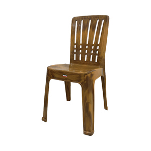 Una elegante silla de plástico marrón, el diseño minimalista moderno combina comodidad y estética contemporánea perfectamente en cualquier habitación. - Product Image 1