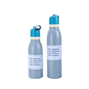 Termo de Acero Inoxidable 304 de 18 oz/24 oz, Botella Deportiva de Gran Capacidad para Montañismo al Aire Libre, Botella de Agua con Cordón - Product Image 1