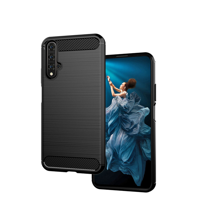 Brushed Carbon Fiber TPU Case for Nova 5 Pro 5i 5t 5z Anti-fall Shockproof Dirt-resistant Kickstand Retail Mobile Phone