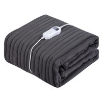 Couverture chauffante électrique douce avec fausse fourrure et flanelle, 9 réglages de chaleur, lavable en machine, jeté confortable pour lit, canapé et usage domestique