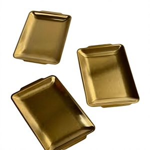 Services de table carrés en bronze de qualité supérieure, design classique, technique d'émaillage coloré, portables, compatibles lave-vaisselle, marque KING pour hôtels - Product Image 1