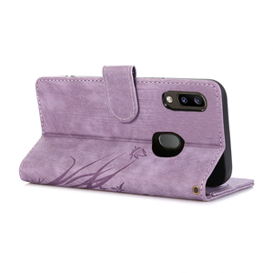 Para Samsung <span class=keywords><strong>A20</strong></span> magnético a prueba de golpes Delgado mariposa orquídea patrón tarjeta ranura cartera bolsa Flip TPU PU funda de teléfono para Samsung <span class=keywords><strong>A30</strong></span> - Product Image 5