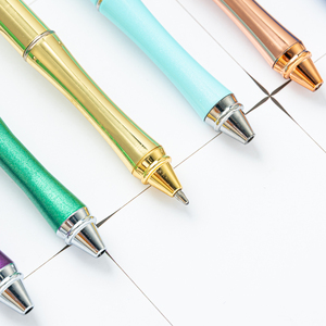 Promosi Diy Bead Refils pena kosong tambahkan hadiah manik Untuk jimat lucu pulpen logam manik-manik pena - Product Image 3