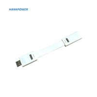 Câble de charge magnétique plat USB micro portable 9 cm, câble magnétique en forme de nouille