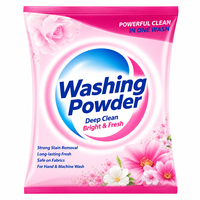 Lessive en poudre concentrée écologique parfum lavande, puissante élimination des taches, formule faiblement moussante pour lavage en machine et à la main