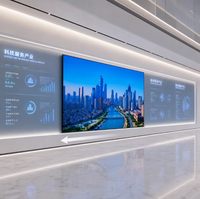 Écran LED coulissant d'intérieur P1.25, ultra-fin, à épissure sans soudure, pour affichage en salle d'exposition d'entreprise