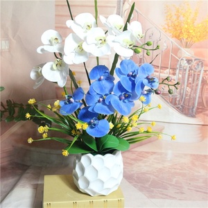 K01333 simulation tactile réelle latex artificiel PU phalaenopsis orchidées fleurs décor faux orchidées - Product Image 6