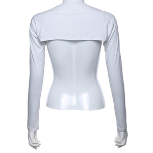 20 Colori Coprispalle a Maniche Lunghe per Donne Musulmane, Bolero/Shrug/Avvolgente, Protezione Solare, Manica Elasticizzata, Tinta Unita, Novità - Product Image 6