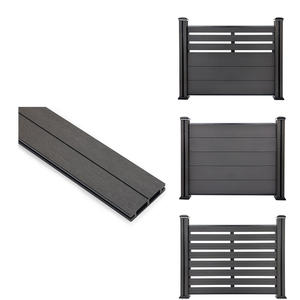 Juego de Paneles de Cercas Compuestas de WPC en Gris Oscuro con Acabado Cepillado para Exteriores - Product Image 1
