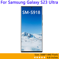 Pantalla Táctil S23U para Teléfono Móvil, LCD para Galaxy Samsung S23 Ultra, Pantalla OLED con Marco S918B S918U S918W S918N S9180
