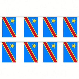 Drapeau en guirlande de la République démocratique du Congo pour événements nationaux, vente chaude, directement du fabricant - Product Image 3
