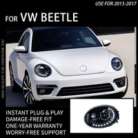 Coccinelle 2013-2018 DRL LED mise à niveau phare clignotant lampe frontale assemblage modifié Signal Auto accessoires pour Volkswagen pour VW