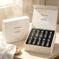 Boîte d'emballage rigide à fermeture magnétique personnalisée avec insert en EVA pour sérum, ampoule, flacon de peptides, coffret cadeau pour soins de la peau