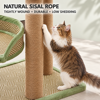 Arbre à chat moderne 3-en-1 avec poteaux à gratter en sisal, mobilier pour chat peu encombrant avec lit et perchoir pour chats d'intérieur