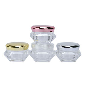 Petits pots de voyage en plastique transparent avec couvercles 5g 15g 20g 30g pour poudres, fards à paupières, lotions, crèmes, baumes à lèvres - Product Image 1