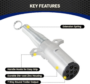 HJYAJZT marque 12v <span class=keywords><strong>13</strong></span> broches à <span class=keywords><strong>7</strong></span> broches <span class=keywords><strong>adaptateur</strong></span> de <span class=keywords><strong>prise</strong></span> de <span class=keywords><strong>remorque</strong></span> connecteur de <span class=keywords><strong>remorque</strong></span> étanche durable <span class=keywords><strong>adaptateur</strong></span> de <span class=keywords><strong>prise</strong></span> - Product Image 4