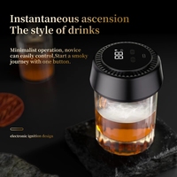 Kit de fumoir à cocktails portable en bambou, électronique, à combustion intégrée, avec batterie rechargeable longue durée, produit phare incroyablement populaire