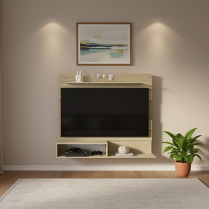 ขาตั้งทีวีแบบลอยติดผนัง รุ่น As Pic สีไพน์ไลท์ ดีไซน์ทันสมัย สำหรับทีวีขนาดไม่เกิน 55 นิ้ว เฟอร์นิเจอร์ห้องนั่งเล่น - Product Image 2