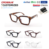 Marcos De corte De diamante con logotipo personalizado, gafas De lectura para ordenador, con funda, antiluz Azul, bloqueo De luz