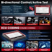 Escáner de Sistema Completo Launch X431 PRO ELITE, Herramienta de Diagnóstico Bidireccional con Codificación de ECU CANFD DOIP
