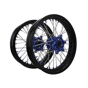 Ensemble de roues avant et arrière pour moto SX <span class=keywords><strong>125</strong></span> 250 XC SXF TC 17 pouces, jantes orange et bleues pour <span class=keywords><strong>KTM</strong></span> - Product Image 4