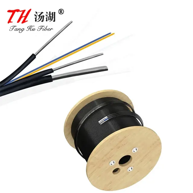 Black Tanghu GYXTWN;SHG CE telecotubeikasi kabel serat optik kayu telekomunikasi kabel Patch Rj45 tipis 1m