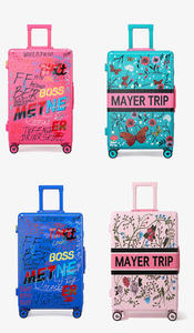 GEMULIN Bagages colorés imprimés sur mesure Grande capacité Valises esthétiques de luxe à la mode de 24 pouces uniques avec roues - Product Image 6