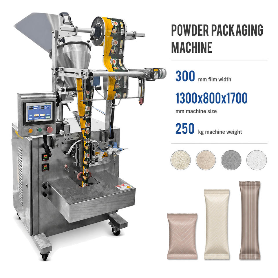 Powder Sample Tool Powder Packaging Machine Automatic Vertical Sachet Packing Machine 50 ...