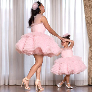 Représentations de piano et sorties de printemps robe tutu de princesse décontractée assortie en <span class=keywords><strong>famille</strong></span> pour petites filles - Product Image 1