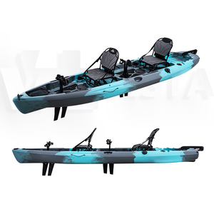 Kayak à pédales super léger pour une ou deux personnes, idéal pour la pêche estivale, les sports nautiques en mer, design résistant à l'eau pour adultes - Product Image 1