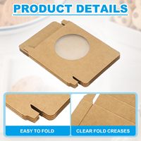 Vente en gros Sous-verres Boîte d'emballage Boucle d'arc Papier kraft Noir Blanc Sous-verres en carton Boîte dossier avec manipulation d'impression disparue
