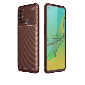Custodia posteriore in TPU in <span class=keywords><strong>Silicone</strong></span> morbido ultrasottile in fibra di carbonio per <span class=keywords><strong>OPPO</strong></span> A53 2020 custodia protettiva antiscivolo per telefono - Product Image 1