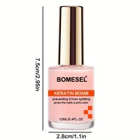 Traitement fortifiant pour ongles à la kératine sous marque privée, vernis naturel rose transparent, fourniture d'usine OEM