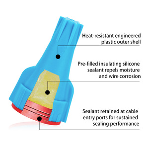 Heavy Power ABS Filled Waterproof IP65 600V <b>Wire</b> Nuts UL486G <b>Electrical</b> Connectors Direct Burial Wet/Damp Location Landscape - Product Image 2