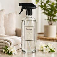 Diffuseur d'ambiance personnalisé en verre de 500 ml avec parfum coton et lin pour maison, hôtel, bureau, chambre, voiture