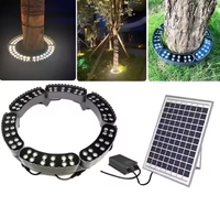 Lampe solaire LED d'extérieur en forme de palmier, étanche IP65, 12W, en alliage d'aluminium, blanc chaud, pour jardin et aménagement paysager