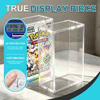 Caja acrílica para booster box de TCG coreano, caja de exhibición magnética transparente de 5 mm, bloqueo UV del 100%, imán N52, personalizable, fácil montaje para tarjetas