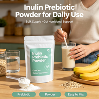 Poudre prébiotique naturelle d'inuline en marque blanche, supplément alimentaire personnalisé en vrac pour adultes