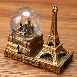 Boule de neige en cristal de la Tour Eiffel de Paris, décoration de maison, cadeau pour homme, ornement de bureau - Product Image 2