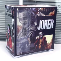 Joker & Harley Quinn Design Boîtier PC personnalisé avec double face en verre trempé Tour ATX verticale Boîtier d'ordinateur de jeu