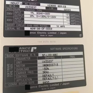 VZ3000 UVZ3237 37KW 240-350V ไดรฟ์ VZ3000 UVZ3237 VZ3000 UVZ3237 37KW 240-350V ไดรฟ์ VZ3000 UVZ3237 - Product Image 3