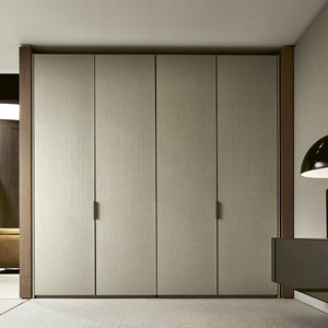 Armoires de chambre simples Prix <span class=keywords><strong>moins</strong></span> <span class=keywords><strong>cher</strong></span> Fabricant professionnel Finition d'usine Garde-robe à panneaux laqués Garde-robe de placard - Product Image 2