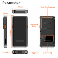 Lector RFID UHF Robusto de 5600 mAh, Resistente al Agua IP65, Colector de Datos para Estudios de Campo