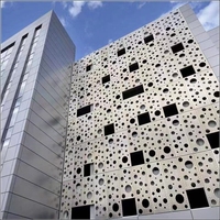 Panel de Fachada Perforado Decorativo de Aluminio Personalizado para Revestimiento Exterior de Edificios de Oficinas