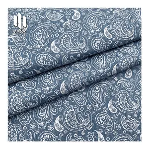 Vendita calda 100% di cotone Custom bel modello Jacquard Denim tessuto per Jeans giacche giuggages tessuto Denim stampato
