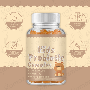 Amaz OEM Etiqueta Privada niños enzimas digestivas y probióticos gomitas sin azúcar Suplemento De Salud inmune niños gomitas probióticas - Product Image 4